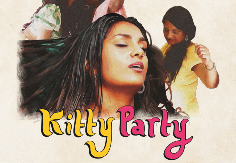 Poster for Behensexplaining Kitty Party shows people taking a selfie appearing free and blissful